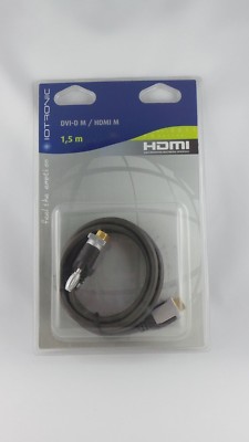 1,5m DVI-D auf HDMI FULL HD Kabel TFT Notebook HD PS3 Beamer OVP