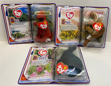 McDonald's 2000 Ty Teenie Beanie Babies Dinosaur Trio Set Rex Steg  Bronty