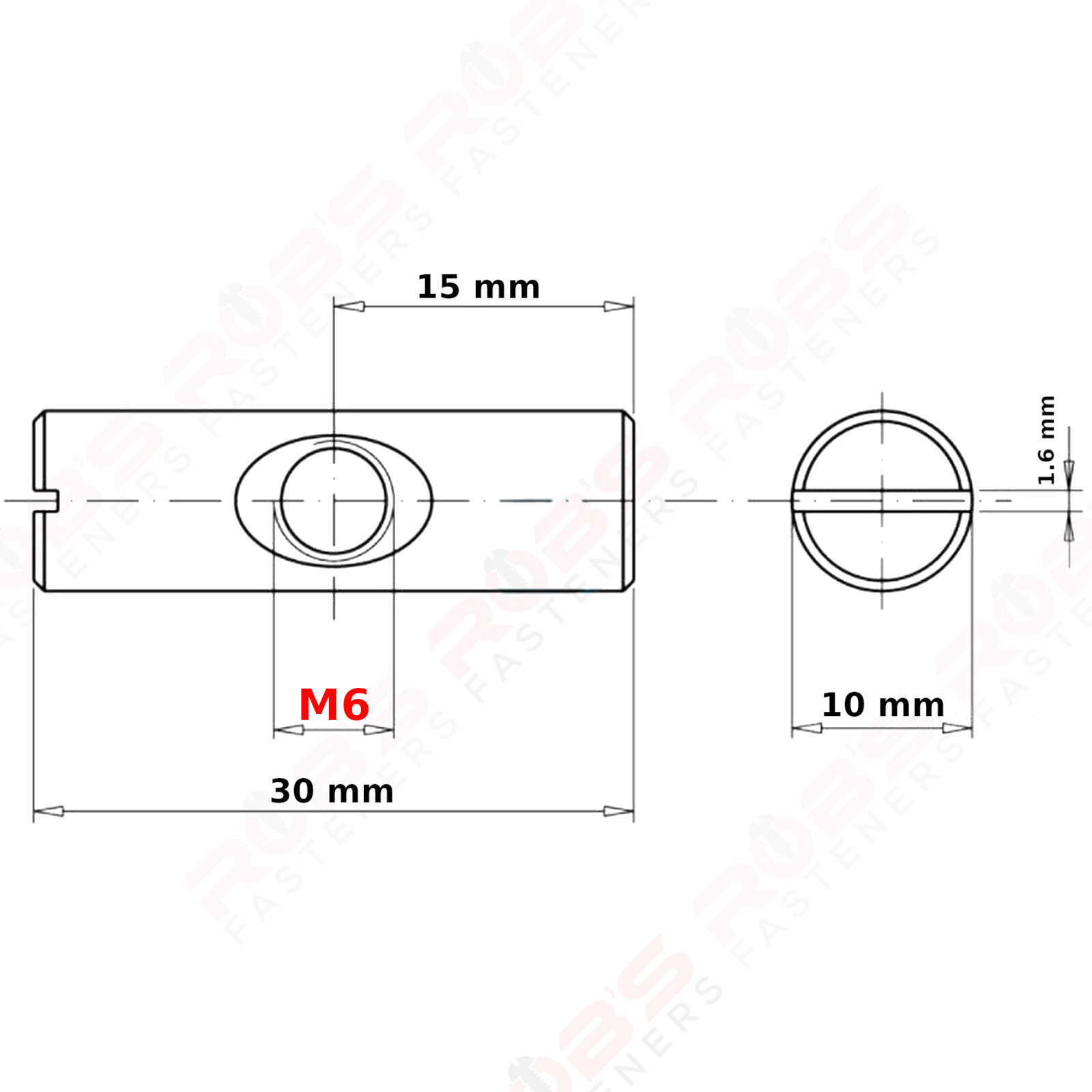M6 BARREL NUTS CROSS DOWEL CENTRE THREAD FURNITURE COT BED CONNECTION