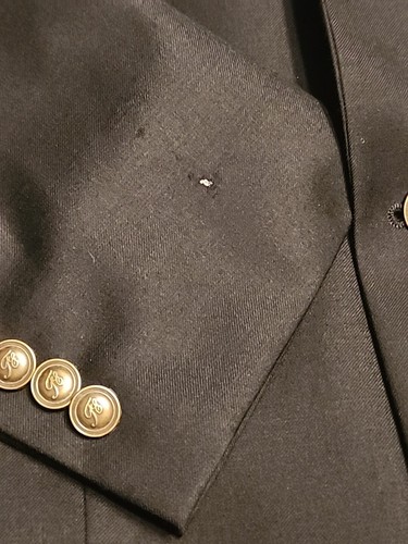 Mens Tasso Elba Black Wool Cashmere Blazer 40R Sport Coat Macy's Suit Jacket - Picture 5 of 14