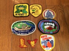8 Vintage Travel State Patches