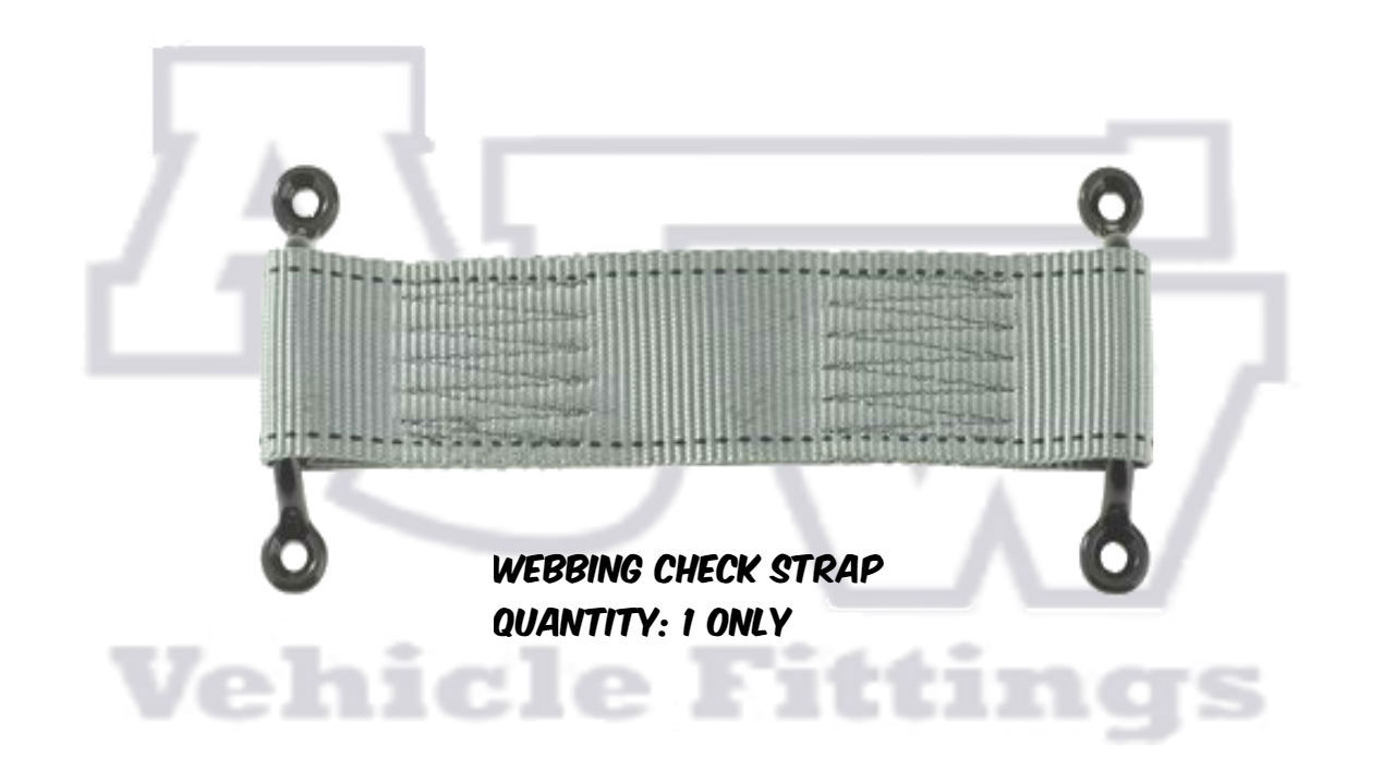 1 x Stitched Webbing Grey Door Check Straps Kit Car Hot Rods Horsebox ...