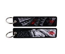 Guts Griffith Face Berserk Anime Manga Embroidered Double Sided Key Tag Keychain