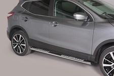 Schwellerrohre Design für NISSAN Qashqai J11 ab Bj.2014> Edelstahl