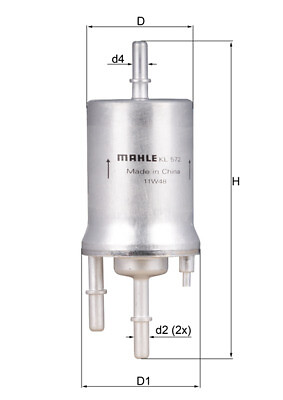 Mahle Original KL572 Kraftstofffilter FüR VW Audi Seat Skoda-image