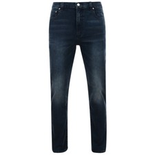 KAM Mens Straight Leg Denim Everyday Wear Mid Rise Jeans 40-60W