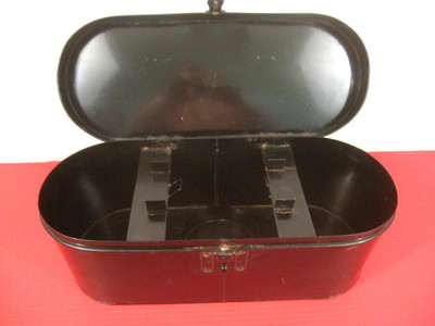 WWII US Navy USN Officer's Fore & Aft Cap in Japan Tin Metal