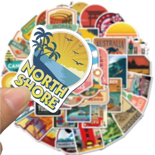 Travel Country Cities Landmarks Assorted Stickers | Pack of 50 Gift (Style A) - Picture 7 of 7