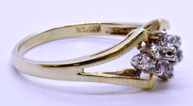 Exquisite 14K Solid Yellow Gold Unique Split Shan… - image 3
