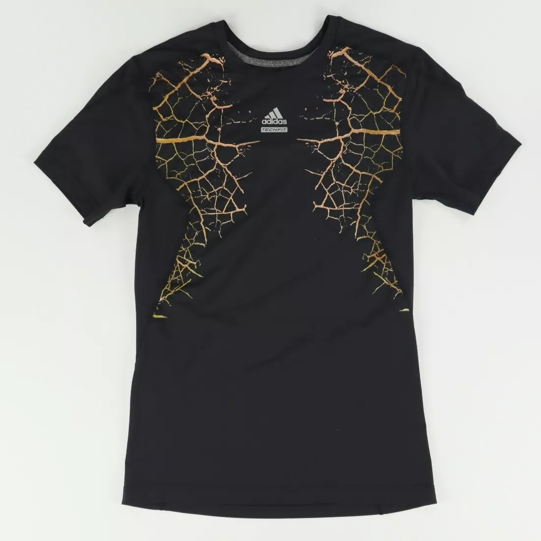 TechFit ClimaLite Adidas Solid T Shirt Black Men s S