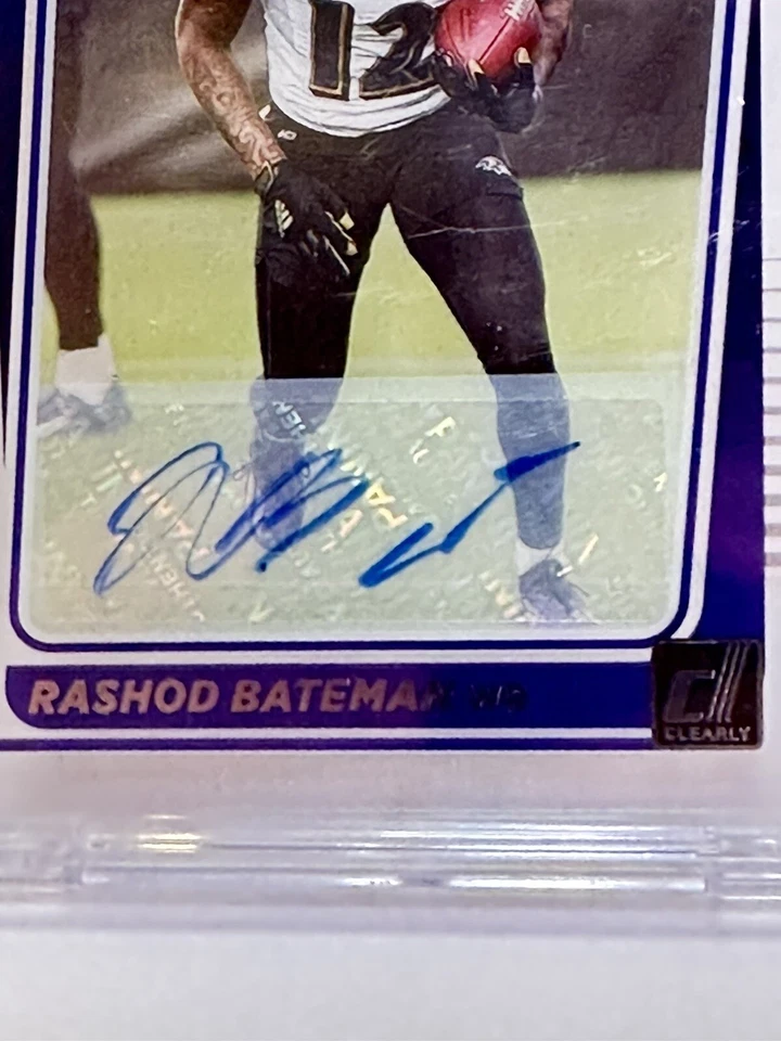 Rashod Bateman 2021 Panini Clearly Donruss Rated Rookie RC Auto #66 Ravens 🔥 - Image 4 of 4