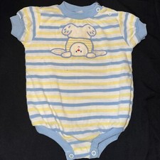 VINTAGE EASTER BUBBLE ROMPER/BUNNY