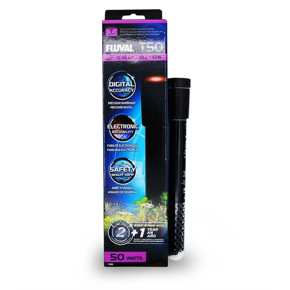 T50 Fully Electronic Aquarium Heater (50 Watt) up to 15 Gallons - Fluval - Image 4 of 4