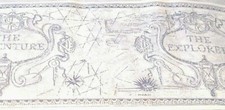 Wallpaper Border The Explorer Adventurer Gray Nautical Library Bedroom eh00083