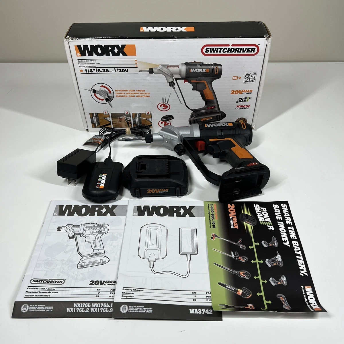 Image of Worx WX176L charger