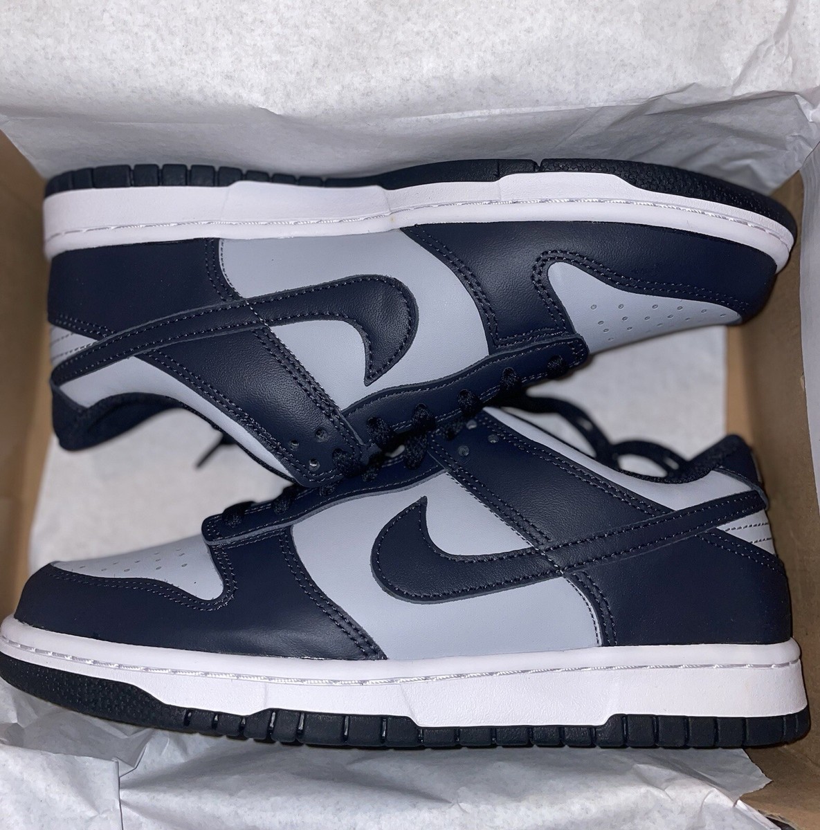 NEW Nike Dunk Low “Georgetown” GS Size Boys 7Y/8.5W CW1590 004 Air NEW Nike Dunk Low “Georgetown” GS Size Boys 7Y/8.5W CW1590 004 Air