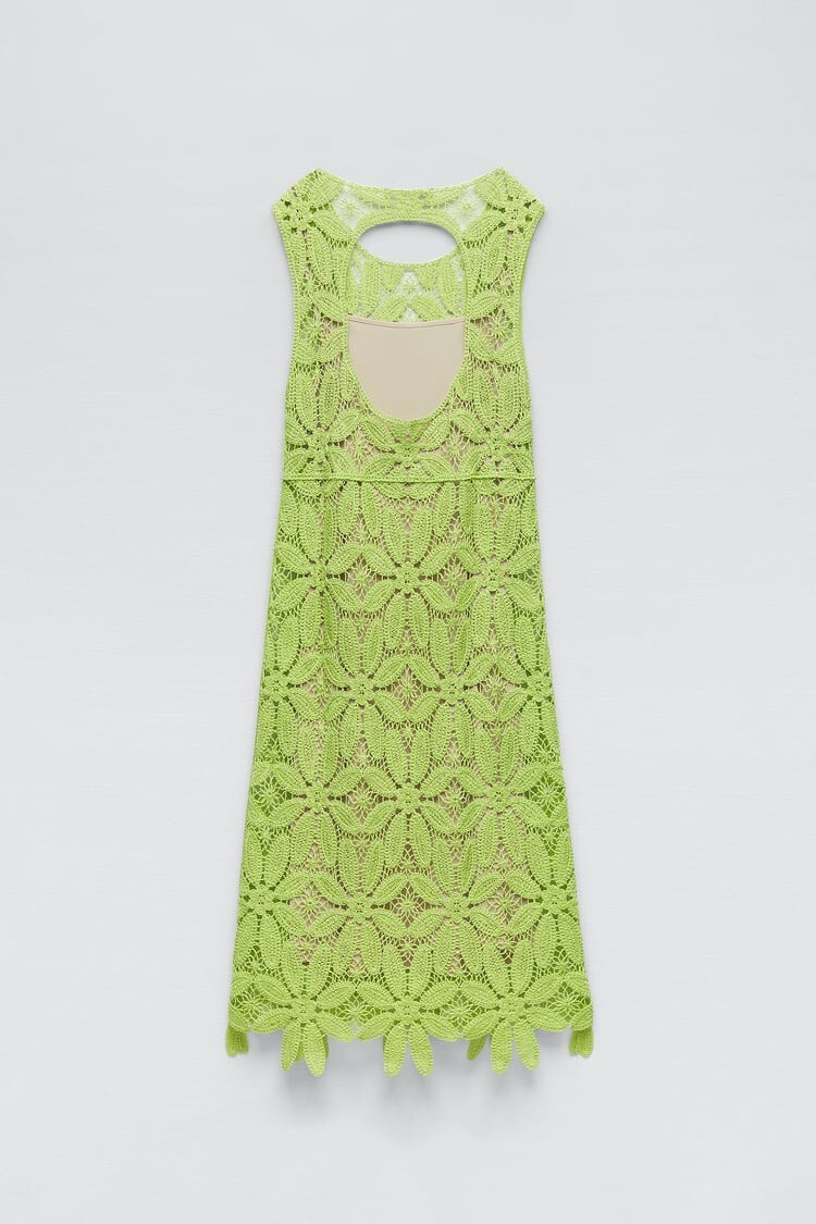 NKNIT macrame 2WAY dress グリーン NKNIT macrame 2WAY dress グリーン