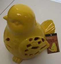 Home Reflections RL05262V Ceramic Bird Luminary With Flameless LED Candle