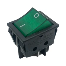Canal R Series Rocker Switch Green Double Pole 20A 16A 125V 250V