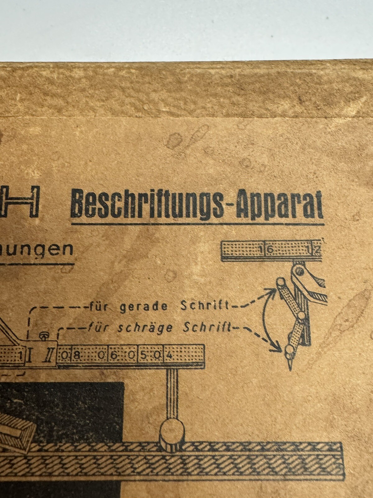 RARE NOS Vintage Writing instrument DINGRAPH SCHRIFTEN Inscriptions Alphabet