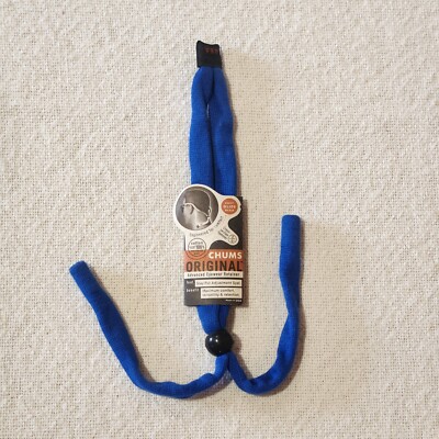 Vtg 90s Chums Original Eyewear Retainer Blue USA Easy Glide Bead 5/16''
