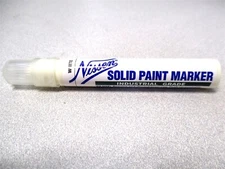 Nissen (00300) 5/16" Medium Bullet Tip White Solid Marker Paint Crayon - 2 QTY