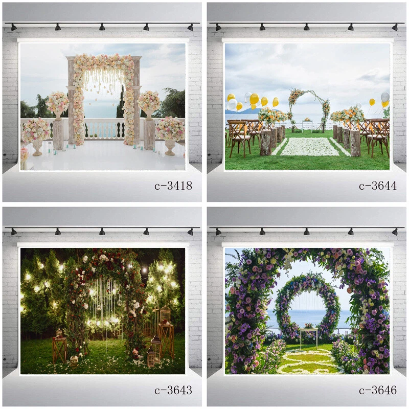 Romantic Flower Photography Background Studio Backdrops For Party Wedding Decor - Image 2 of 4
