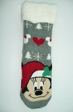 Minnie Mouse Cozy Slipper Socks Disney Holiday Christmas Warm Winter Gift Soft