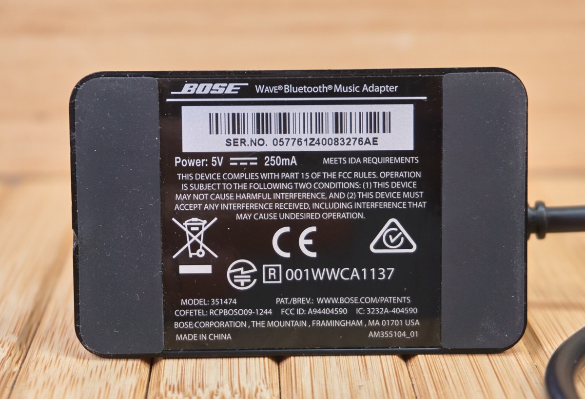 Bose Wave Bluetooth Music Adapter For Wave Music System, Model
