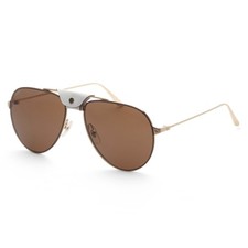 Cartier Unisex Santos de Cartier 62mm Gold Sunglasses CT0166S-010