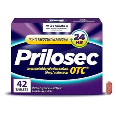 Prilosec OTC 20mg Tablets   42 Count for Heartburn Relief-New Formula