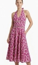 LILLY PULITZER Willa Halter Dress Size 6 Pink Floral Preppy Fit & Flare Summer