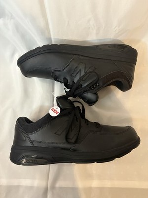 New Balance 813 Mens 10.5 MW813BK Black Leather Walking Shoes Sneakers 4E EEEE