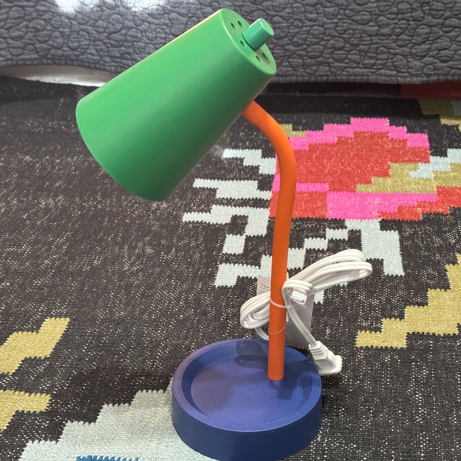 Room Essentials™ Task Table Lamp, Green/Blue/Orange Color Block | eBay