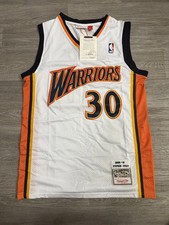 NEW! STEPH CURRY GS WARRIORS white MITCHELL & NESS HC 2009-10 jersey L (42)