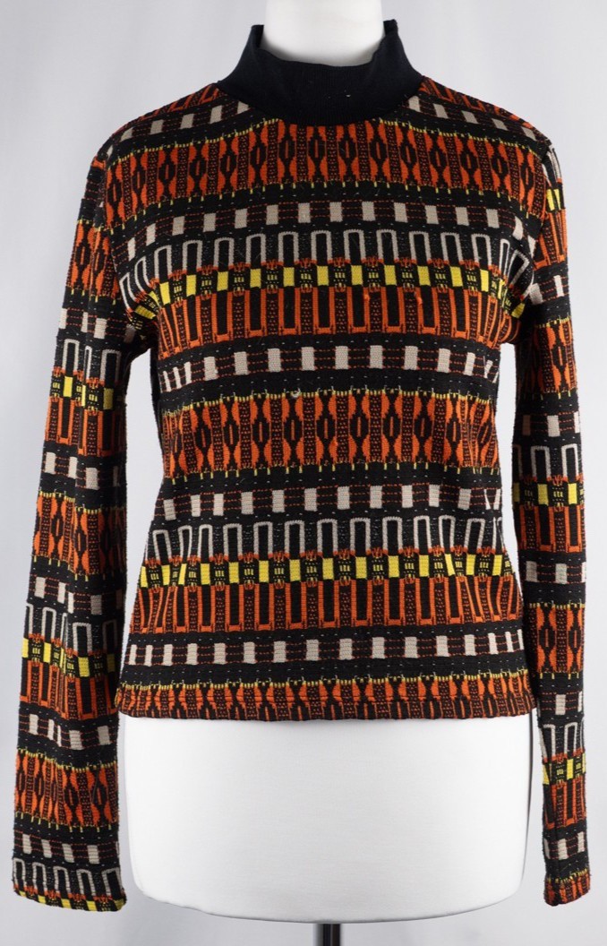 Zara Long Sleeve Patterned Jumper Size S Pre-Owned
