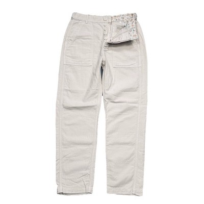 American Eagle High Rise Ankle Button Fly Pants 4 (27x26.5) Beige Cotton Womens