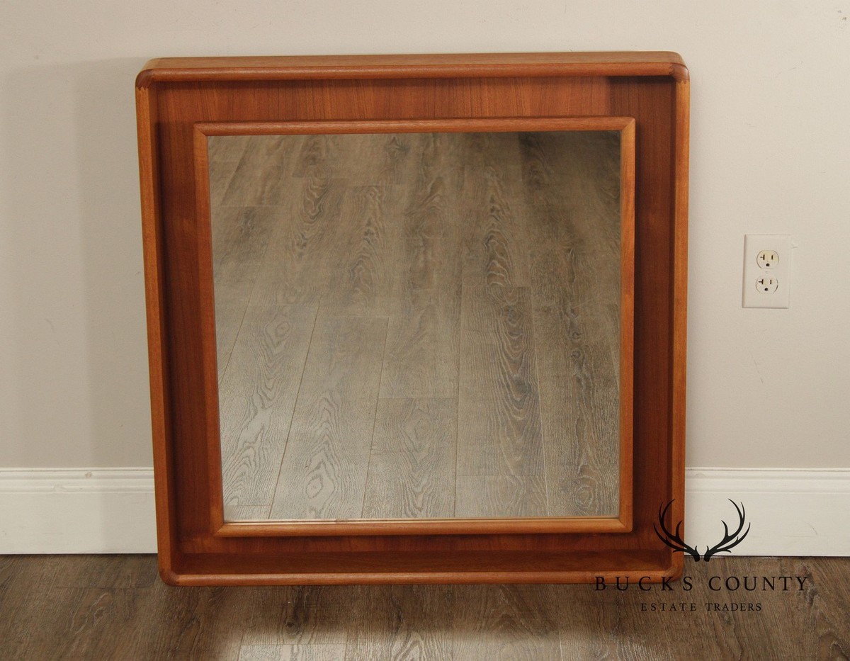 Pedersen & Hansen Mid-Century Modern Illuminated Teak Wall Mirror