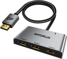 DisplayPort to Dual HDMI with DP Adapter (4K@60Hz) Extended Display 1 in 3 Out
