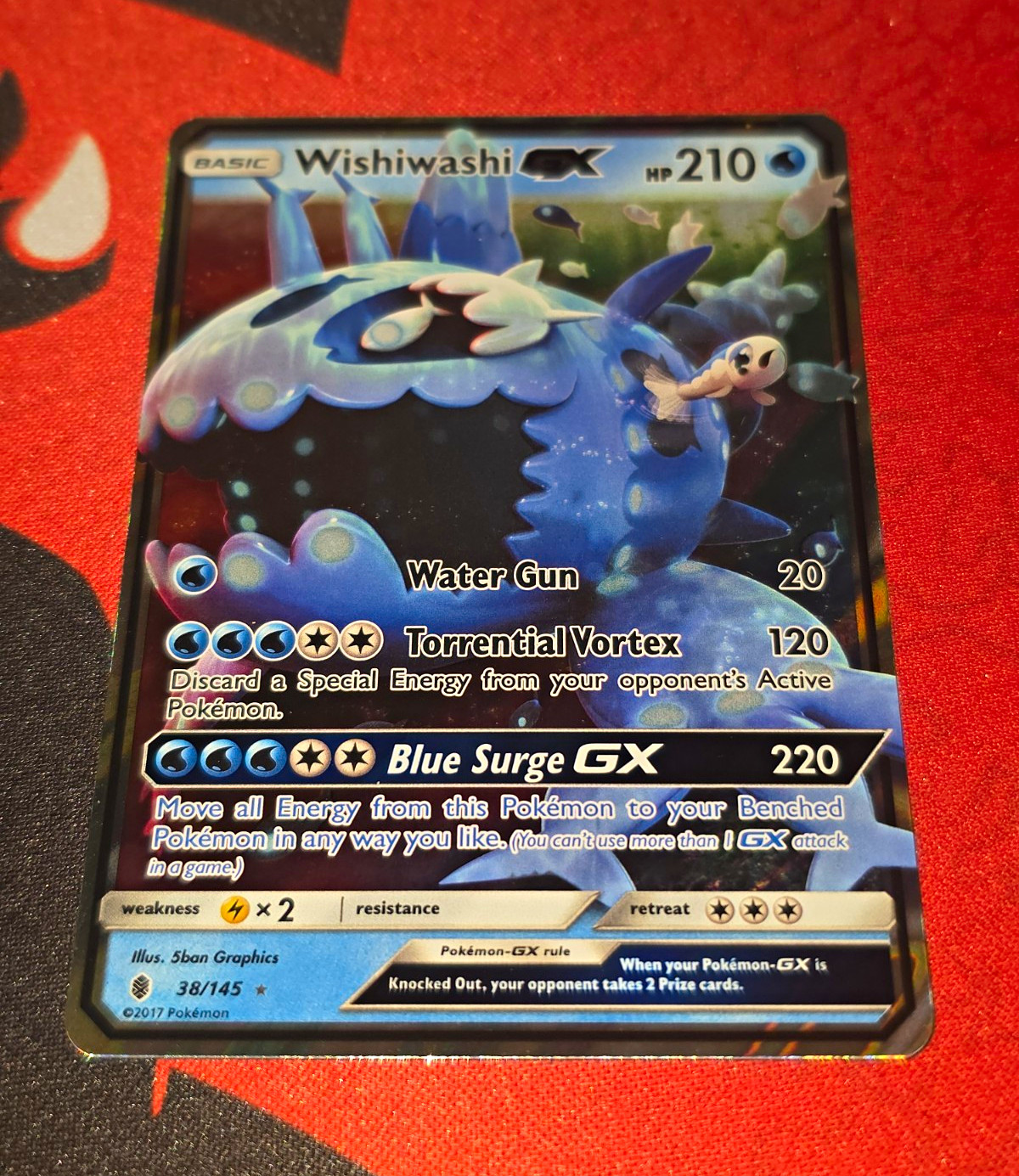 Wishiwashi GX 38/145 SM-Guardians Rising Holo Ultra Rare English 2017 210HP