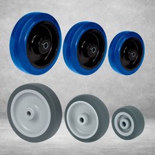 Ersatzrad Schwerlast Ersatzrolle Lenkrolle Grau & Blau Rad Rollen Gummi TPE
