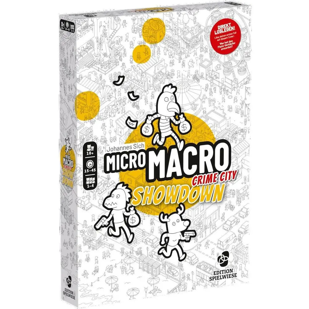 EDITION SPIELWIESE, MicroMacro: Crime City – Showdown, Kriminalfälle lösen, Detektivspiel, spannendes Wimmelbild-Abenteuer, Für 1-4 Personen ab 10 Jahren - Bild 3