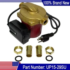 UP15-29SU 59896776 Circulator Pump w/ Line Cord 1-1/4" Union 1/8 HP 115V 60HZ