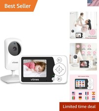 Non-WiFi Baby Monitor with 2.4" LCD Screen - Two-Way Talk Night Vision
