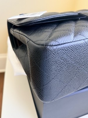 CHANEL Classic Crossbody Large Black Leather for sale online | eBay