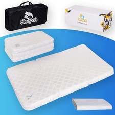 Sleepah Pack and Play Mattress Foldable Pad Double Sided w/Firm Side for Babies