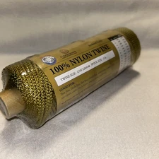 Lee Fisher Gold Braided 100% Nylon 1-lb Twine Size #48 450’ 300lb Break Strength