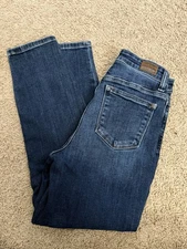 Judy Blue Boyfriend Cropped Slim Jeans Womens Size 5/27 Blue Denim