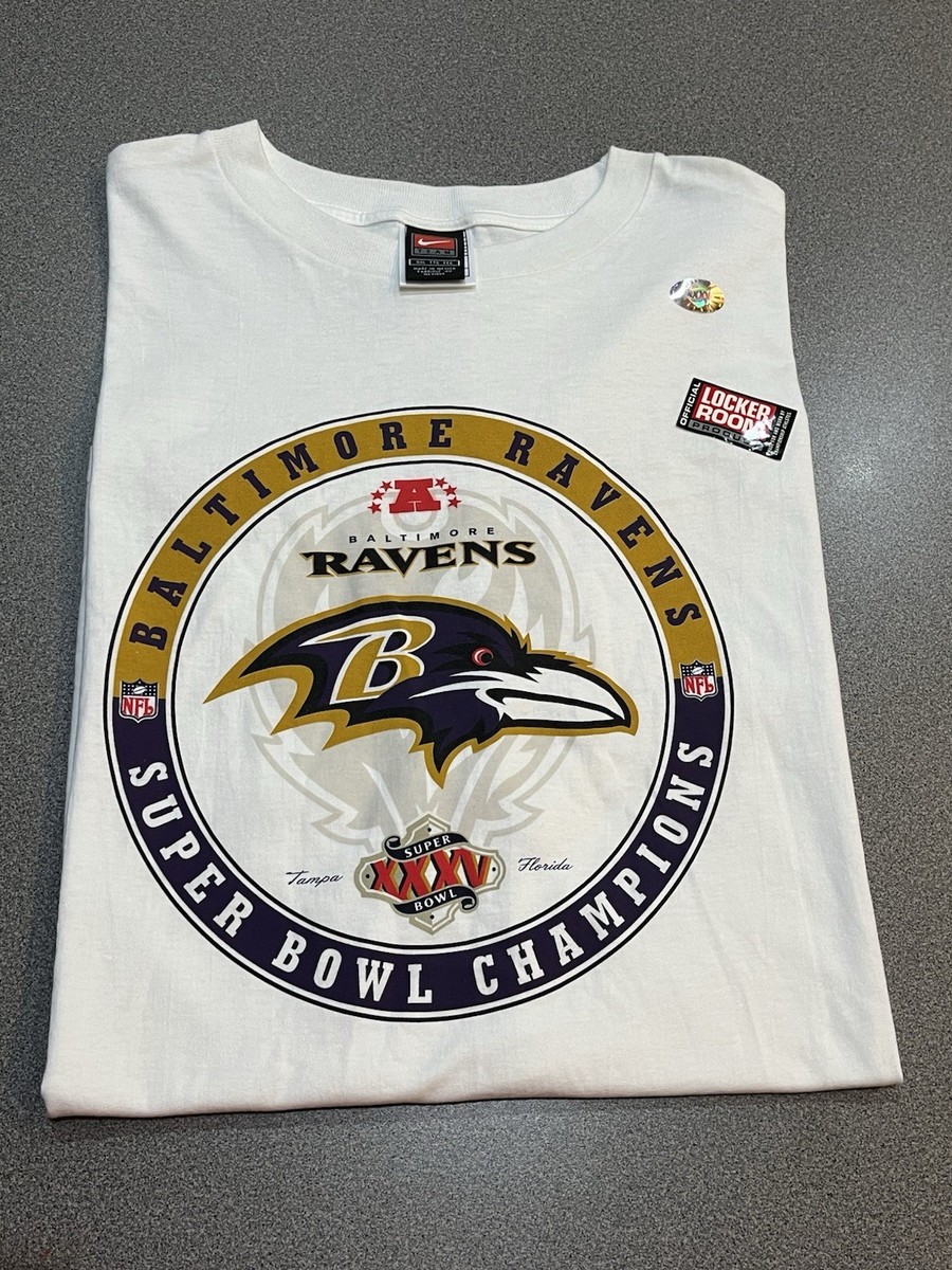 VTG Baltimore Ravens T-Shirt Super Bowl XXXV Nike 2XL Official NFL