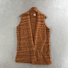 Chico's Sweater Vest Women 2 Regular Fit Open Front Knit Casual Multicolor